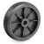 51PPCB - Injection moulded rubber wheels, polypropylen centre, plain bore