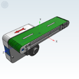 PEQBB - 全皮带型带防跑偏导头部驱动双槽型材（带轮直径30mm）.标准型