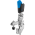 AMF 6803SE - Vertical toggle clamp with safety latch with open clamping arm and angled base