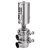 Model 61333 - Pneumatic seat valve, 4 ways (L / T shape) - Stainless steel 316L