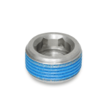 GN 252.5 - Stainless Steel-Blanking plugs, Type PRB, with thread coating