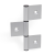 GN2295 - Hinges for Aluminum Profiles / Panel Elements, Three-Part, Type I, Interior hinge wings