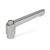 GN911.3 - Adjustable Stainless Steel Hand Levers with Threaded Bushing, for Connector Clamps / Linear Actuator Connectors