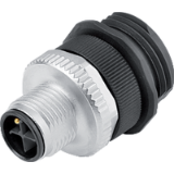 M12, series 814, Automation Technology - Voltage and Power Supply - male panel mount connector