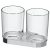 LINDO Porte-verre double, verre Tritan incassable sans BPA - Accessoires sanitaires