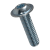 BN 20367 - Hexalobular (6 Lobe) socket button head screws with collar, fully threaded (~ISO 7380-2), cl. 08.8, zinc plated blue