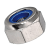 BN 521 - Prevailing torque type hex lock nuts thin type, with polyamide insert (~DIN 985), brass, nickel plated