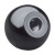 BN 20530 - Plain spherical knobs with tapped blind hole (Elesa® PLX), black