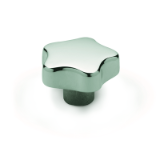 GN 5336 - Star Knobs, Auminium, Type E, with thread-blind hole