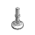 RSL-1 - Stud Mount Leveling Feet - Metal Swivel Base