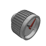 EV257-02 - Diamond Cut Knurled Knob Miniature Gravity Position Indicators