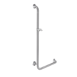 BF625 - Angled shower rail 90°