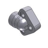 407156 - 90° BRAZE OR WELD-ON 3 BOLTS METRIC FLANGE STD. SCREW