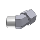 705561 - 45° ELBOW UNION MALE - SWIVEL FEMALE DIN S SERIES