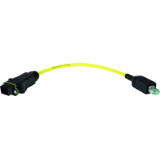 PP RJ45 OV, PP cable Hood,0,3m, 26/7,PUR