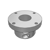 GK27Y_F - Guide shaft support - separation type - installation hole through hole