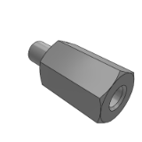 BB01A_02A_03A - Hexagonal strut (one end external thread - one end internal thread type)