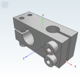 BB77A_B - Strut clamp, reducer, orthogonal, standard/reverse