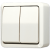 605A - Wippschalter, Serien, 10 AX 250 V ~, AP 600, weiß