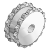 Double sprocket 1/2 x 5/16" - Double sprockets 1/2 x 5/16", suitable for two running side by side single roller chains according to DIN 8187 or ISO / R 606