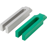 K1953 - Clamp straps open U flat pin, steel or aluminium