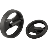 K0725 - Handwheels 2-spoke plastic, with fold-down grip