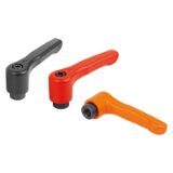 K0737 - Adjustable Handles straight inserts and internal components steel, internal thread