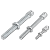 K0421 - Swivel feet threaded spindles steel or stainless steel