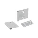 K2103 - Hinge halves aluminium, on-frame