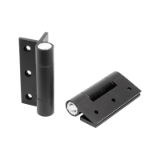 K1182 - Spring hinges aluminium profile tension spring hinges, 3.8 Nm