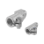 K0484 - Tube clamps, swivel half aluminium, with sunken teeth