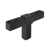 K0617 - Square tube connectors three-way, flat