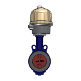 ISORIA 16 with actuator AQ_AQL - 带定心垫片和弹性衬里 AMRING 的蝶阀