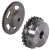 MAE-ZKR-ZRS-12B-2 - Double-Strand Sprockets ZRS with Hub, ISO 12 B-2, Pitch 3/4 x 7/16“