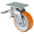 MAE-TR-SH-FST-PL-K - Super heavy-duty transport castors, swivel castors with brakes and perforated plate, PU bandage