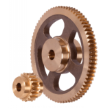 Modèle A1-63 - Roue à vis cylindrique en bronze - Module 0,5 à 2