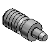 SXSNT, SXSNS - Perni di posizionamento diametro piccolo - Filettatura maschio - Con spallamento - Profilo punta conico - Tolleranza standard