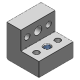 ALB100M, ALB101M, ALB102M, ALB103M, ALB100, ALB101, ALB102, ALB103 - [NAAMS] L-Block Wide Block 3 Holes