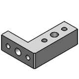 ALB33VS, SALB33VS - 3x3 Configurable L-Block w/Cross Hole Mounting - Vertical Side Hole