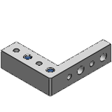 ALB44HS, SALB44HS - 4x4 Configurable L-Block w/Cross Hole Mounting-Horizontal Side Hole