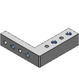 ALB44VS, SALB44VS - 4x4 Configurable L-Block w/Cross Hole Mounting - Vertical Side Hole