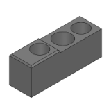 SL-UKUBW, SL-UKU2BW - Precision Cleaning Locators - Both Axes Inclined, Two Dowel Holes and One Through Hole