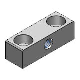 TABB, TABE, TABS, TABSB, TABSE, TABSS - Blocks for Adjustment Screws - With Counterbore and Tapped Hole - Fine Thread