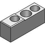 UKSBW, UKCBW, UKUBW, UKS2BW, UKC2BW, UKU2BW - Locators (Both Axes Inclined) - Two Dowel Hole and One Through Hole Type -, R/L Set