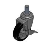 CSJTNS - Casters - Swivel Screw-in with Stopper Type