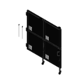 HFUBFL_,HFUBFR_,HFUBFLY_,HFUBFRY_,K-HFUBFL_,K-HFUBFR_,K-HFUBFLY_,K-HFUBFRY_ - Safety Fence Folding Door Units - B - Upper and Lower Same Panels Type -