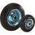 95050 - Wheels rubber tyres on steel plate rims