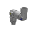 DG106-R EO - Double elbow male stud ball bearing rotary union