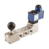 SS14520C#14L - Solenoid valves 5/2 with self-locking manual reset