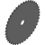 05B-1 (8 x 3,0 mm) - Kettenradscheiben für Simplex/Duplex/Triplex Rollenkette  (DIN 8187 - ISO/R 606)